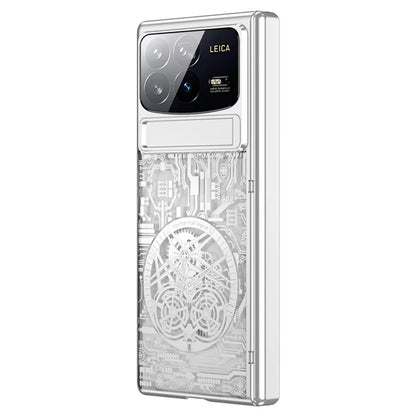For Xiaomi Mix Fold 4 5G Case Mechanical Legend Hard PC Kickstand Phone Cover with Screen Film