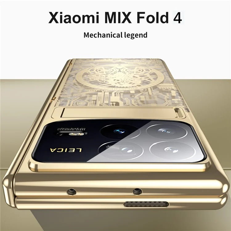 For Xiaomi Mix Fold 4 5G Case Mechanical Legend Hard PC Kickstand Phone Cover with Screen Film