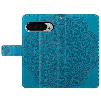 For Google Pixel 9 Pro  /  Pixel 9 Leather Case with Card Slots Mandala Pattern Phone Cover Stand