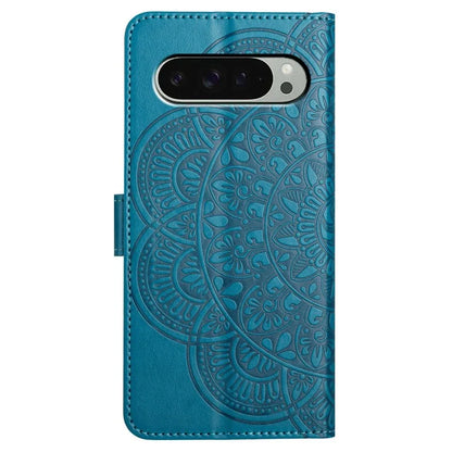 For Google Pixel 9 Pro  /  Pixel 9 Leather Case with Card Slots Mandala Pattern Phone Cover Stand