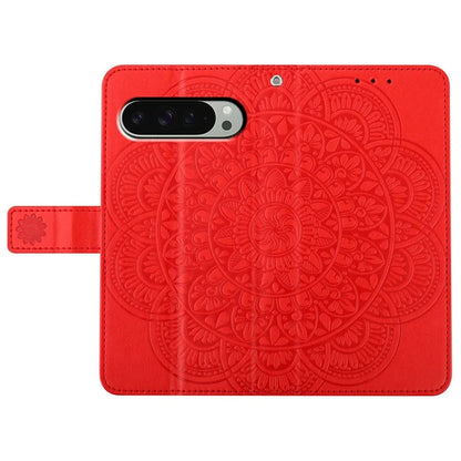 For Google Pixel 9 Pro  /  Pixel 9 Leather Case with Card Slots Mandala Pattern Phone Cover Stand