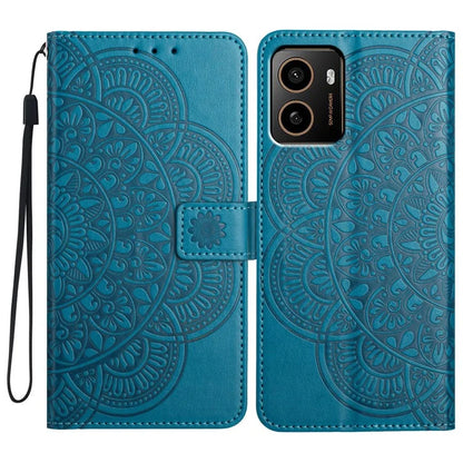 For HMD Pulse+ Leather Case with Card Slots Mandala Pattern Phone Cover Stand