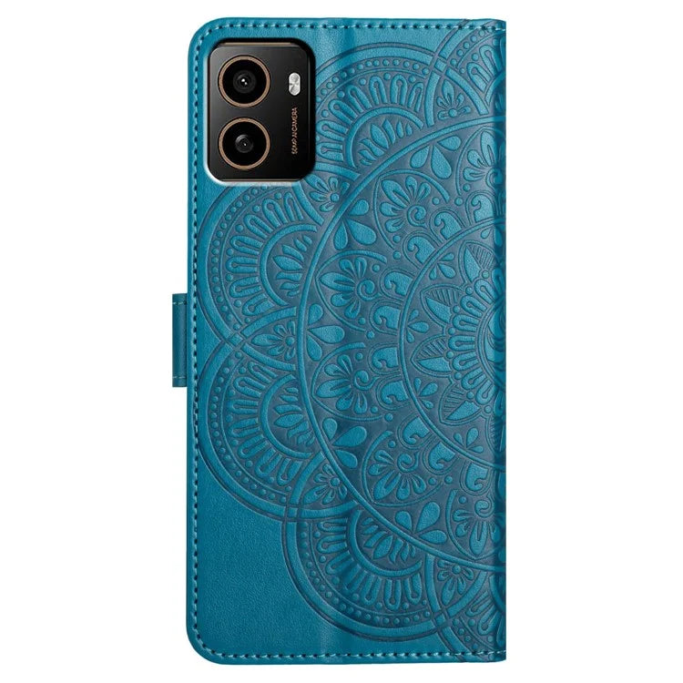 For HMD Pulse+ Leather Case with Card Slots Mandala Pattern Phone Cover Stand