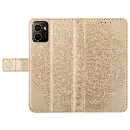 For HMD Pulse+ Leather Case with Card Slots Mandala Pattern Phone Cover Stand