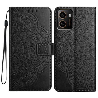 For HMD Pulse+ Leather Case with Card Slots Mandala Pattern Phone Cover Stand