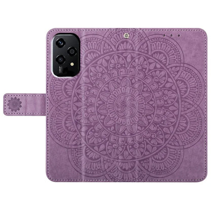 For Honor 200 Lite Leather Case with Card Slots Mandala Pattern Phone Cover Stand