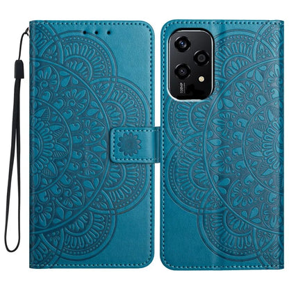 For Honor 200 Lite Leather Case with Card Slots Mandala Pattern Phone Cover Stand