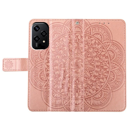 For Honor 200 Lite Leather Case with Card Slots Mandala Pattern Phone Cover Stand