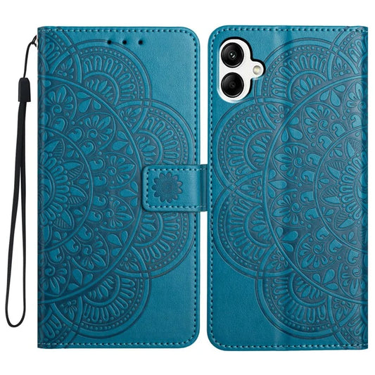 For Samsung Galaxy A06 Leather Case with Card Slots Mandala Pattern Phone Cover Stand