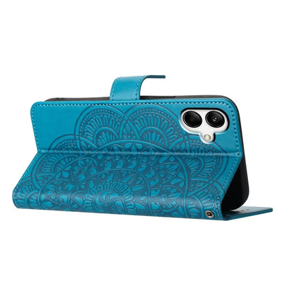 For Samsung Galaxy A06 Leather Case with Card Slots Mandala Pattern Phone Cover Stand