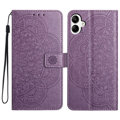 For Samsung Galaxy A06 Leather Case with Card Slots Mandala Pattern Phone Cover Stand