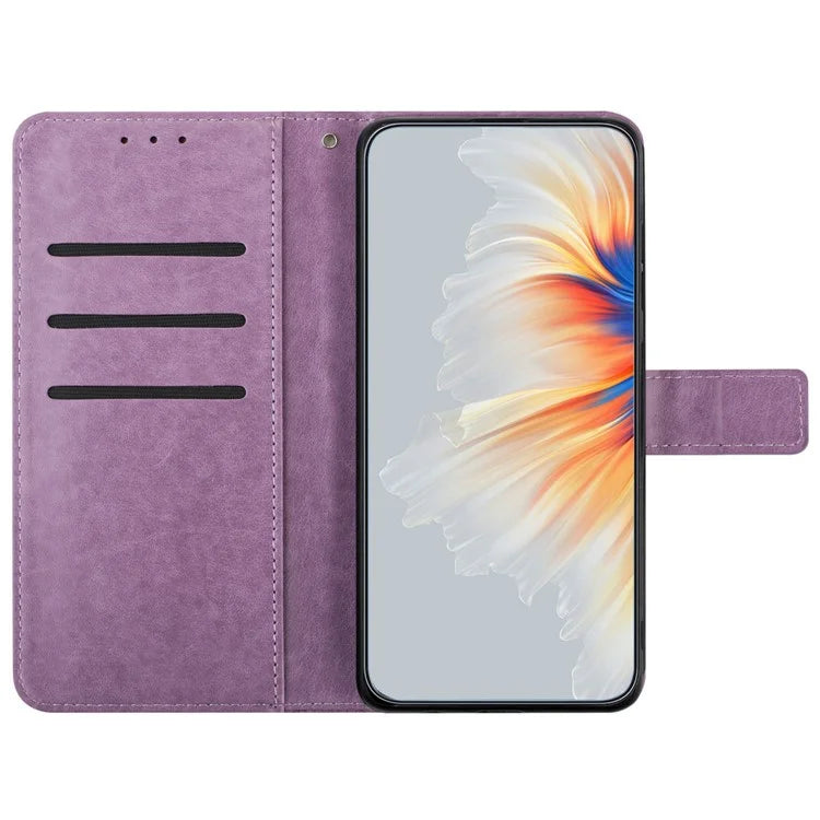 For Samsung Galaxy A06 Leather Case with Card Slots Mandala Pattern Phone Cover Stand