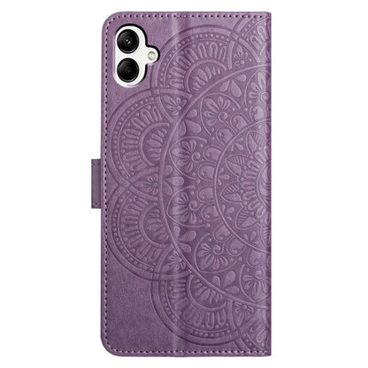 For Samsung Galaxy A06 Leather Case with Card Slots Mandala Pattern Phone Cover Stand