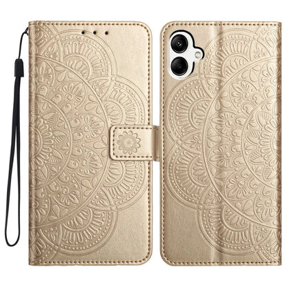 For Samsung Galaxy A06 Leather Case with Card Slots Mandala Pattern Phone Cover Stand