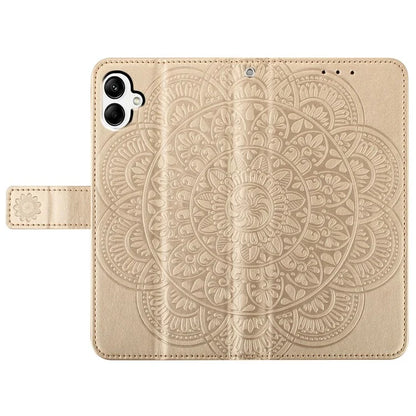 For Samsung Galaxy A06 Leather Case with Card Slots Mandala Pattern Phone Cover Stand