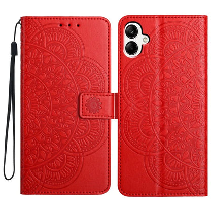 For Samsung Galaxy A06 Leather Case with Card Slots Mandala Pattern Phone Cover Stand