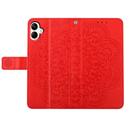 For Samsung Galaxy A06 Leather Case with Card Slots Mandala Pattern Phone Cover Stand