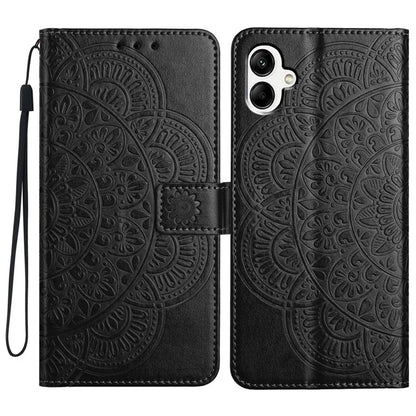 For Samsung Galaxy A06 Leather Case with Card Slots Mandala Pattern Phone Cover Stand