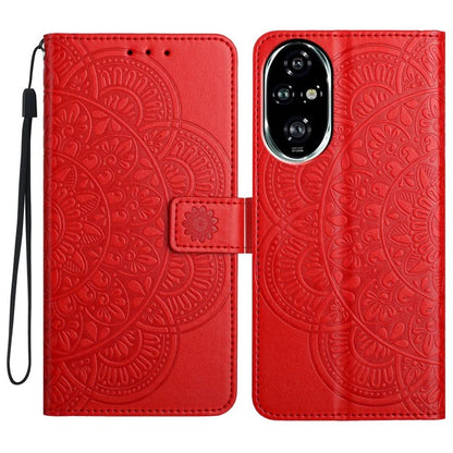 For Honor 200 Pro 5G Leather Case with Card Slots Mandala Pattern Phone Cover Stand