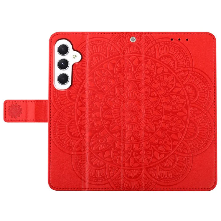 For Samsung Galaxy A16 5G Leather Case with Card Slots Mandala Pattern Phone Cover Stand