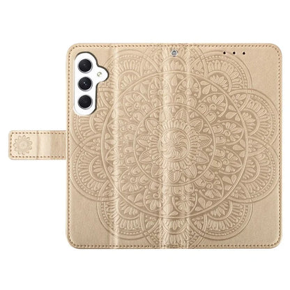 For Samsung Galaxy A16 5G Leather Case with Card Slots Mandala Pattern Phone Cover Stand
