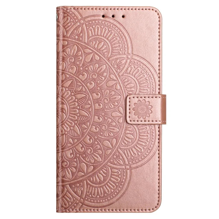 For Samsung Galaxy A16 5G Leather Case with Card Slots Mandala Pattern Phone Cover Stand