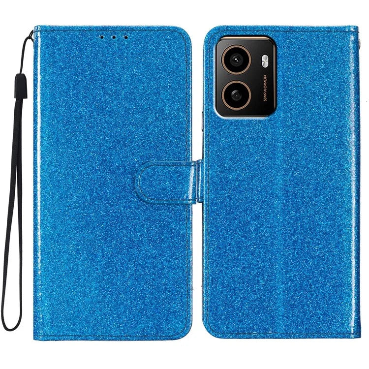 For HMD Pulse+ Wallet Case Glitter Anti-Scratch Leather Phone Cover Stand