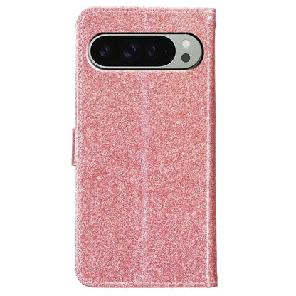 For Google Pixel 9 Pro  /  Pixel 9 Wallet Case Glitter Anti-Scratch Leather Phone Cover Stand