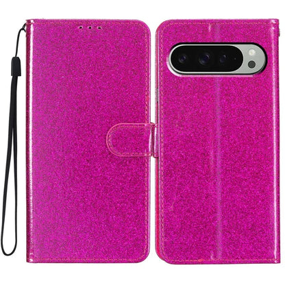For Google Pixel 9 Pro  /  Pixel 9 Wallet Case Glitter Anti-Scratch Leather Phone Cover Stand