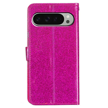 For Google Pixel 9 Pro  /  Pixel 9 Wallet Case Glitter Anti-Scratch Leather Phone Cover Stand