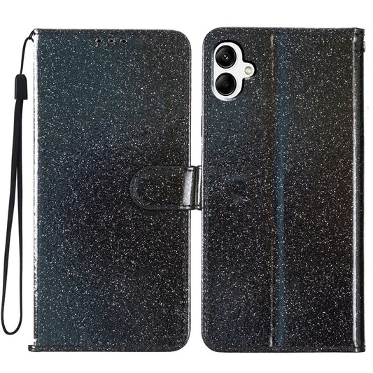 For Samsung Galaxy A06 Wallet Case Glitter Anti-Scratch Leather Phone Cover Stand