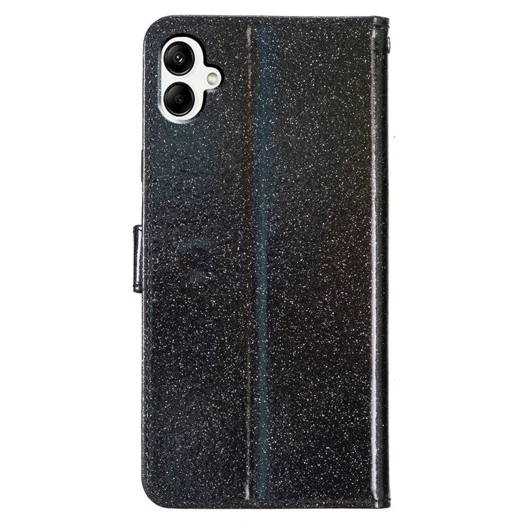For Samsung Galaxy A06 Wallet Case Glitter Anti-Scratch Leather Phone Cover Stand
