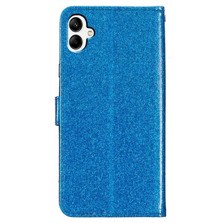 For Samsung Galaxy A06 Wallet Case Glitter Anti-Scratch Leather Phone Cover Stand