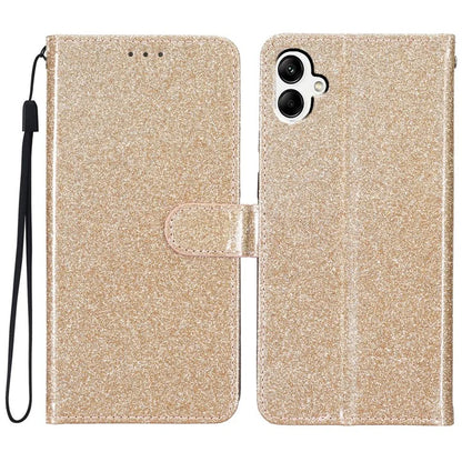 For Samsung Galaxy A06 Wallet Case Glitter Anti-Scratch Leather Phone Cover Stand