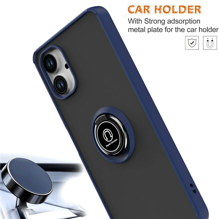 For Samsung Galaxy A06 Case Ring Holder Kickstand TPU+Acrylic Phone Cover