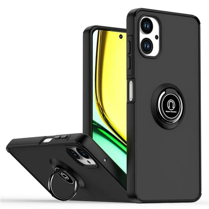 For Samsung Galaxy A06 Case Ring Holder Kickstand TPU+Acrylic Phone Cover