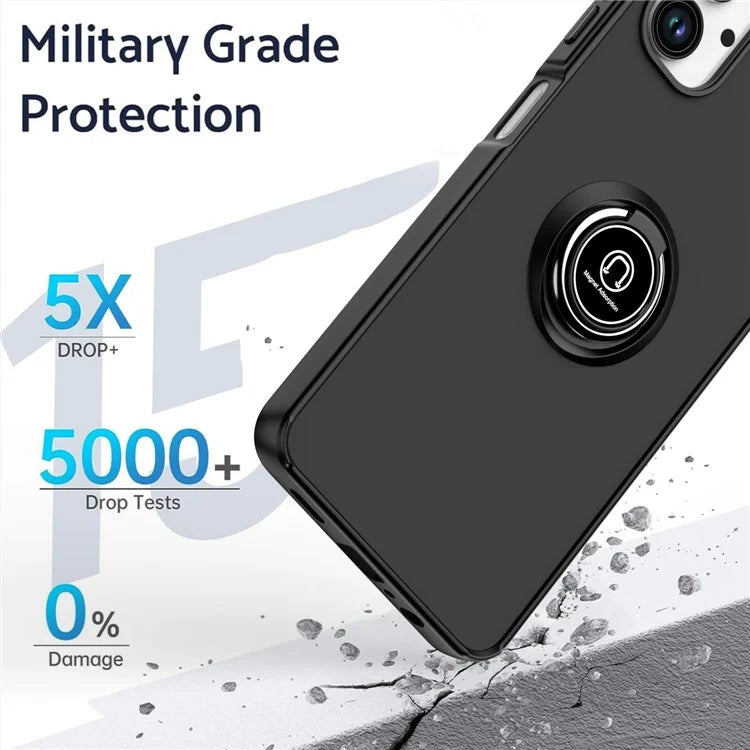 For Samsung Galaxy A06 Case Ring Holder Kickstand TPU+Acrylic Phone Cover