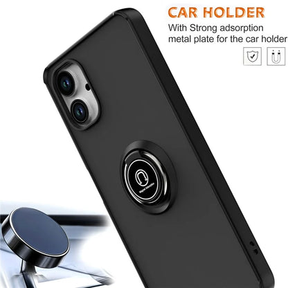 For Samsung Galaxy A06 Case Ring Holder Kickstand TPU+Acrylic Phone Cover