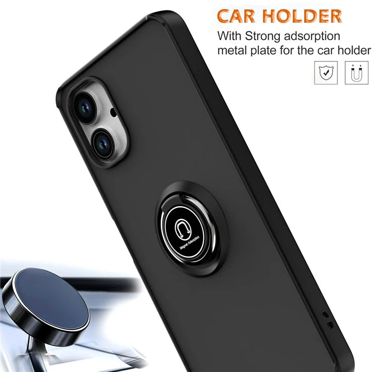 For Samsung Galaxy A06 Case Ring Holder Kickstand TPU+Acrylic Phone Cover