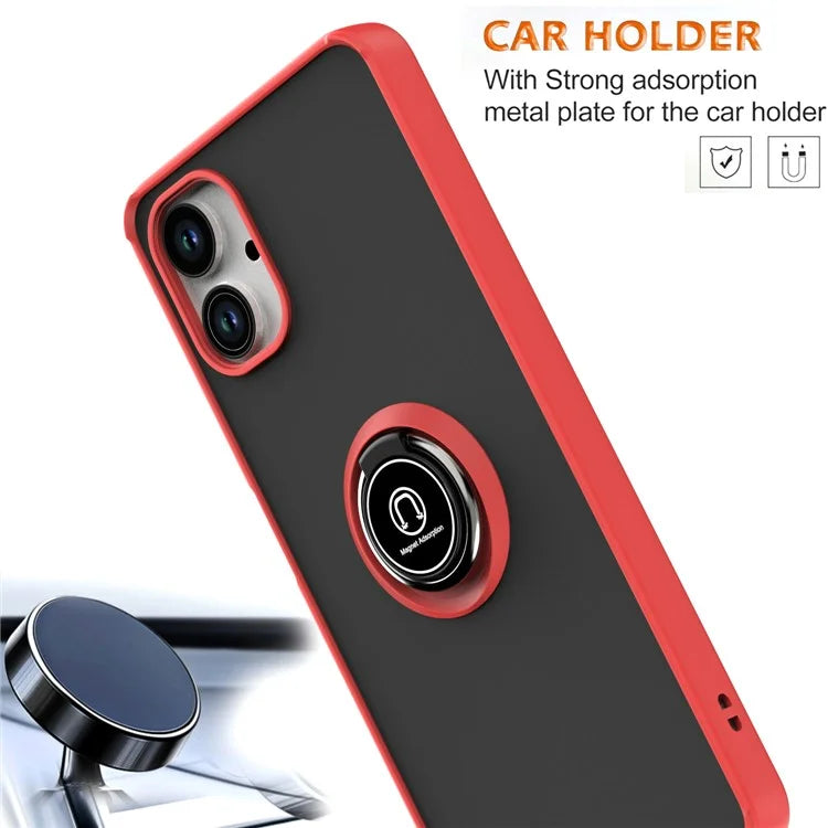 For Samsung Galaxy A06 Case Ring Holder Kickstand TPU+Acrylic Phone Cover