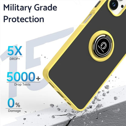 For Samsung Galaxy A06 Case Ring Holder Kickstand TPU+Acrylic Phone Cover