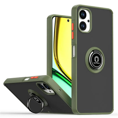 For Samsung Galaxy A06 Case Ring Holder Kickstand TPU+Acrylic Phone Cover