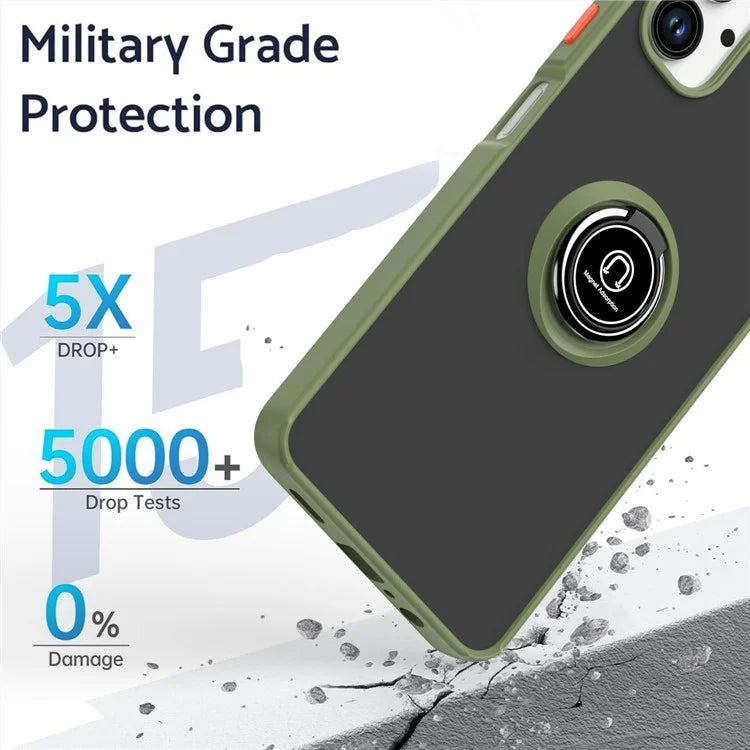 For Samsung Galaxy A06 Case Ring Holder Kickstand TPU+Acrylic Phone Cover