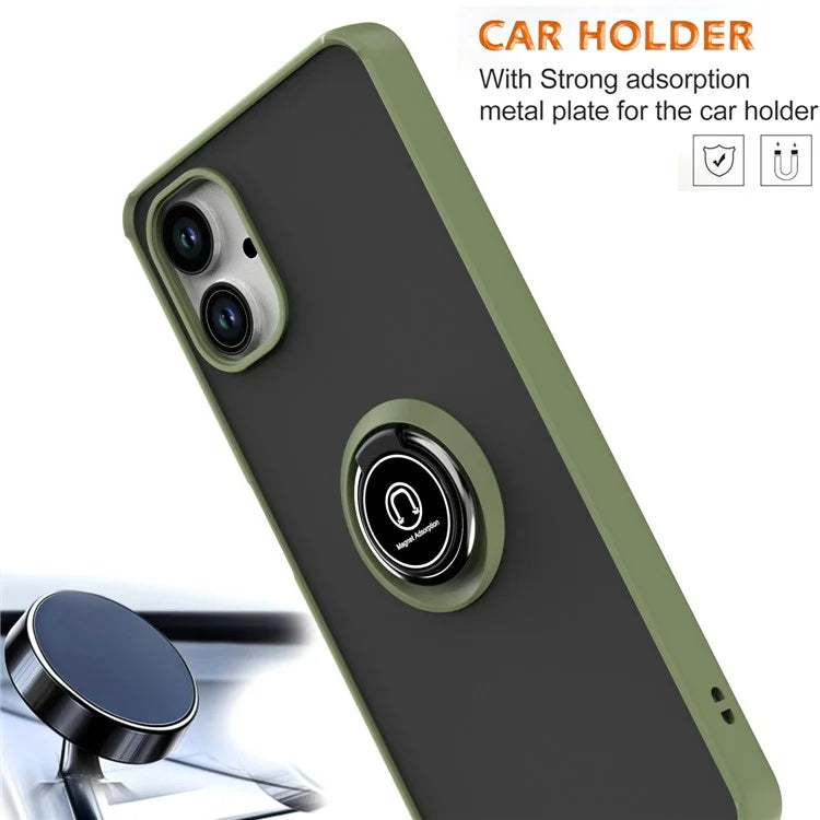 For Samsung Galaxy A06 Case Ring Holder Kickstand TPU+Acrylic Phone Cover