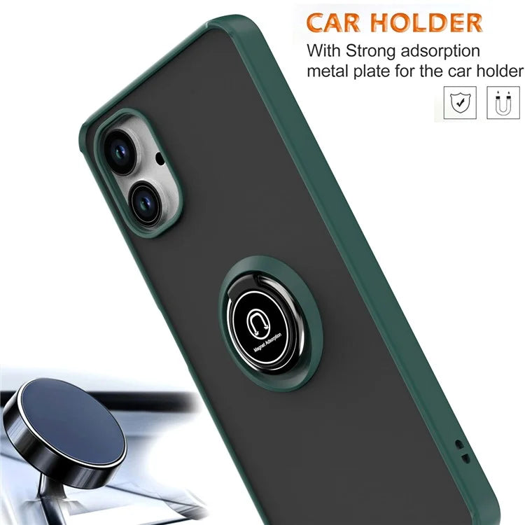 For Samsung Galaxy A06 Case Ring Holder Kickstand TPU+Acrylic Phone Cover