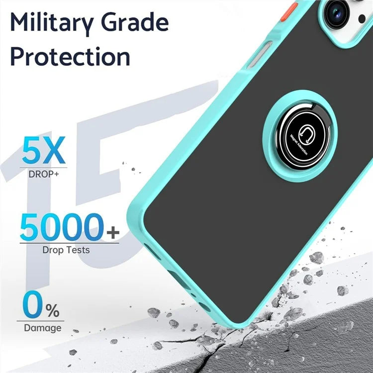 For Samsung Galaxy A06 Case Ring Holder Kickstand TPU+Acrylic Phone Cover
