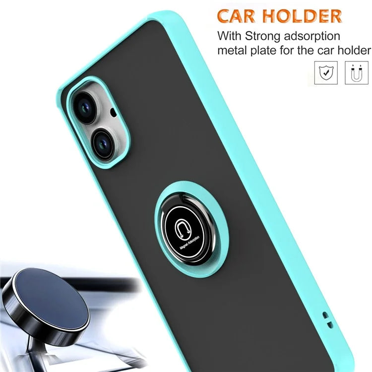 For Samsung Galaxy A06 Case Ring Holder Kickstand TPU+Acrylic Phone Cover