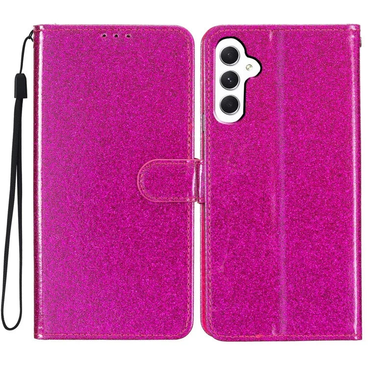 For Samsung Galaxy A16 5G Wallet Case Glitter Anti-Scratch Leather Phone Cover Stand