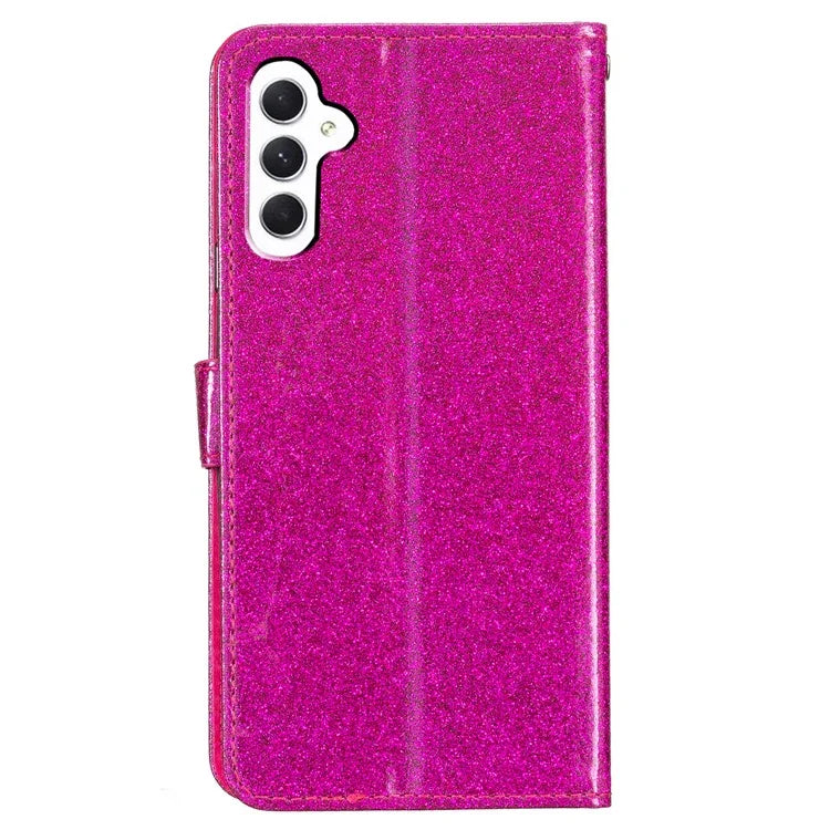For Samsung Galaxy A16 5G Wallet Case Glitter Anti-Scratch Leather Phone Cover Stand