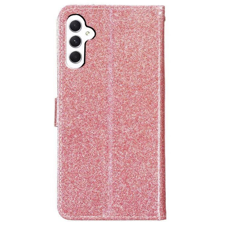 For Samsung Galaxy A16 5G Wallet Case Glitter Anti-Scratch Leather Phone Cover Stand